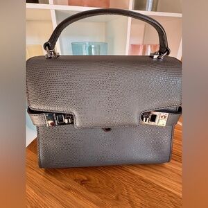 Henri Bendel Textured Gray Satchel